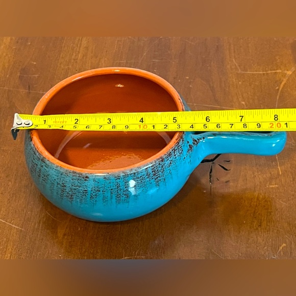 VTG De Silva Terracotta Handled Chili/Onion Soup Bowls Made in Italy. Set Of 3 - Picture 14 of 15